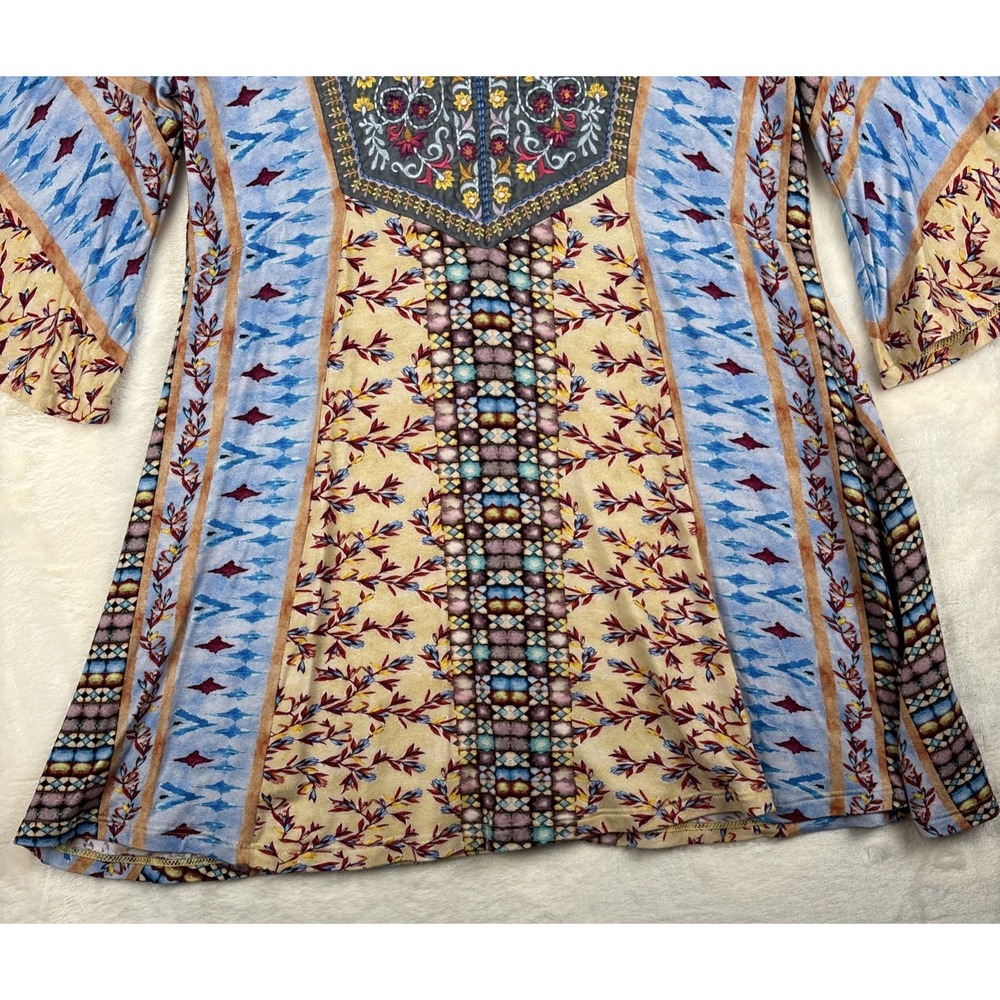 Soft Surroundings Womens Sz S‎ Fifi Embroidered Floral Tunic Top Blouse Festival - Picture 5 of 13